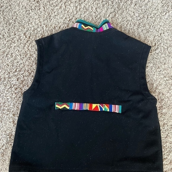 A Tail We Could Wag Vintage Virgin Wool Vest Unisex L XL - Picture 7 of 11